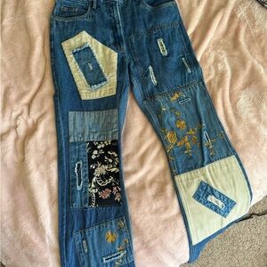RARE Vintage Embroidered Patchwork Women’s Jeans